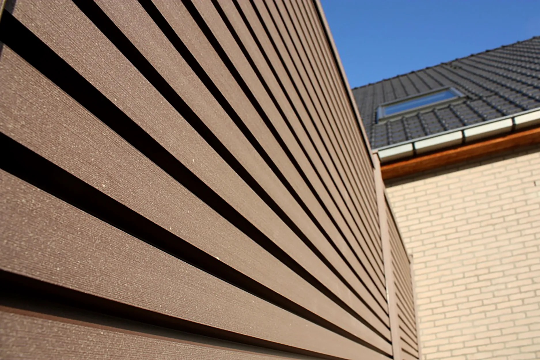 Détail palissade à lattes Duofuse